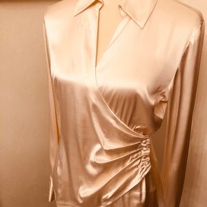 Harold’s cream wrap blouse